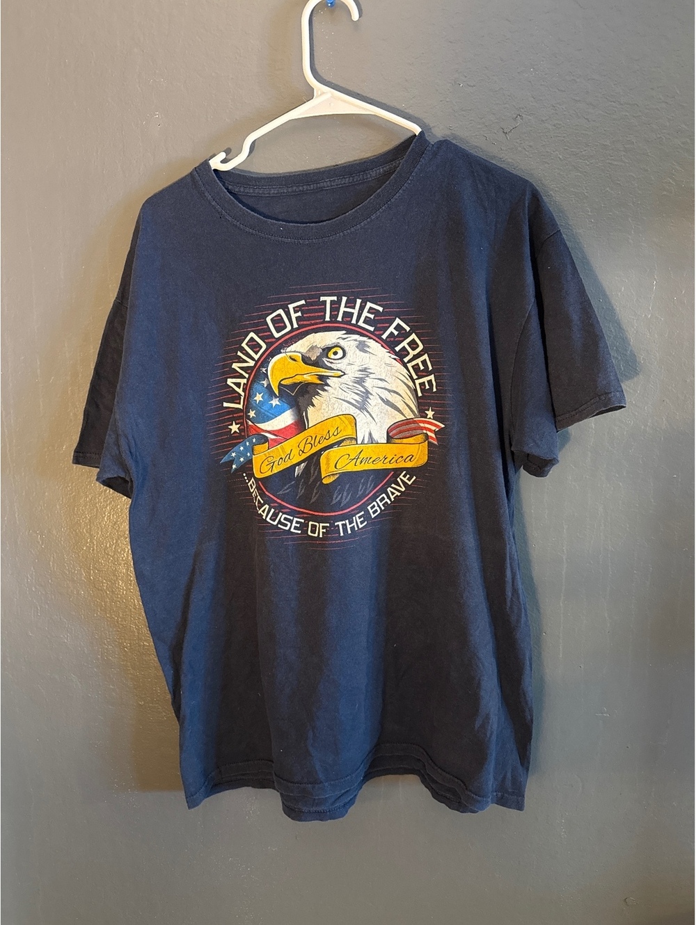 Excel Graphic Tee with Patriotic Eagle Print